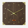 极客库中式挂钟家庭卧室静音，客厅石英钟表，木质时钟复古挂表创意钟