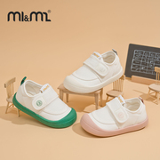 m1m2西班牙童鞋春季儿童帆布鞋男童简约透气学步鞋女童小白鞋