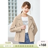 betu百图短外套，女韩版宽松小个子风衣设计感小众2024年春季