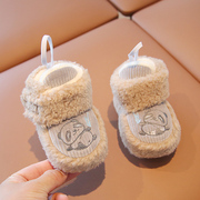 新生婴儿鞋子冬季0-3-6-8-12月婴幼儿棉鞋加绒保暖鞋宝宝学步鞋女
