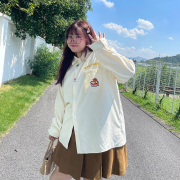 yuzi鱼子长袖衬衫大码女装秋款微胖mm妹显瘦遮肉200斤薄上衣外套