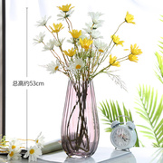 新奢欧轻北玻璃花瓶透明现代简约创意插花器百P贵竹富合客厅摆件