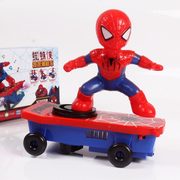 抖音电动蜘蛛侠滑板车儿童，玩具奥特曼男孩，1-2-3岁特技遥控车礼物
