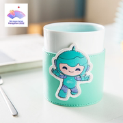 吉祥物五彩之星马克杯陶瓷大容量，创意水杯泡茶杯子亚运会节日送礼