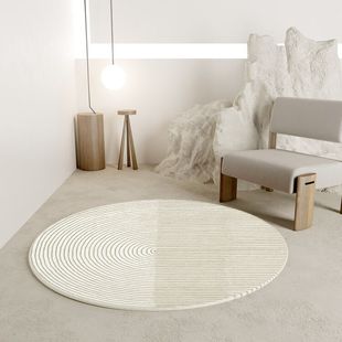 现代简约客厅地毯茶几毯家用圆形地毯卧室床边毯可睡可坐毛毯地垫