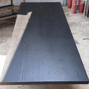 实木板定制白蜡木碳化榆木餐桌子原木民宿吧台茶桌椅茶几松木黑色
