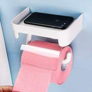 创意卫生间浴室收纳架厕所收纳盒韩国免打孔吸盘卷纸纸巾架置物架