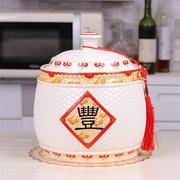 景德镇陶瓷米缸家用带盖子防潮z防虫，防尘防霉密封米箱米桶储物罐