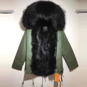 冬季潮牌男士黑色狐狸毛皮草派克短款大毛领可拆皮毛一体保暖外套