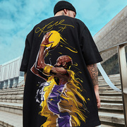 科比24黑曼巴洛杉矶湖人队Kobe退役纪念篮球球衣布莱恩特联名T恤