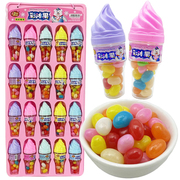 儿童创意冰激凌造型彩色果汁七彩糖果软糖充气糖小孩分享趣味零食