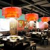 新中式国潮风网红羊皮吊灯火锅店大厅餐厅茶楼饭店餐饮装饰红灯笼