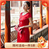 韦小宝丝绸2021年杭州真丝连衣裙，大牌桑蚕丝，裙子中年妈妈女