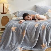 牛奶法兰绒毛毯铺床垫冬季加厚毯子床上用床单，绒毯珊瑚绒床毯被子