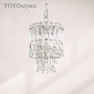 yoyo现代简约轻奢银色，树叶水晶吊灯吸顶灯，客厅餐厅卧室床头玄关