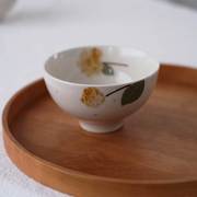 川谷 日式可爱绣球碗家用套装 吃饭碗小汤碗高颜值彩瓷餐具