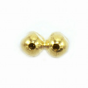1个日本18k金黄金首饰配件串珠隔片外径2.0mm 高1.0mm 孔径0.6mm