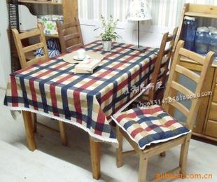 地中海风格桌布棉麻台布盖布桌旗餐具垫盘垫椅垫
