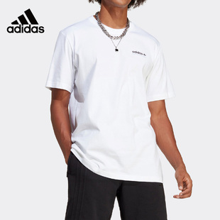 Adidas阿迪达斯三叶草短袖男夏季冒险logo圆领运动T恤IC2364