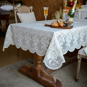 桌布日系餐桌布防水防油免洗桌垫蕾丝，长方形塑料茶几桌布台布