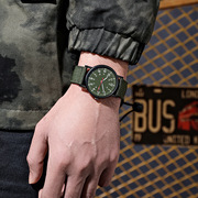 23年学生公务员考试用带日历手表男女尼龙帆布表带手表男腕表