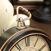 时钟桌面钟表摆件客厅台式座钟卧室复古床头静音闹钟美式家用台钟