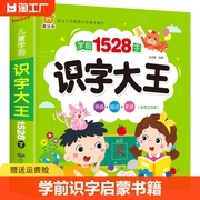 儿童学前看图识字书籍3-4-5-6-7岁幼儿园宝宝学汉字1528字大王注拼音版一年级教材幼小衔接学习启蒙早教卡片中班认字书唐诗认识