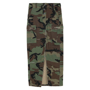 时尚个性半身裙开叉高腰迷彩裙Split personality camo skirt