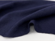 柔软垂坠微弹力深蓝色，100%wool针织羊毛面料，开衫半裙外套布料diy