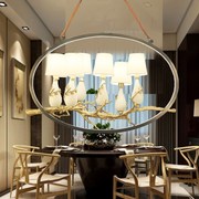 全铜新中式陶瓷吊灯树枝个性创意书房卧室客餐厅别墅会所样板吊灯