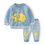 婴儿毛衣开衫套装宝宝衣服，6-12个月1-3岁男女，婴幼儿春秋冬季打底