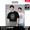 gxg男装235g重磅花卉图案宽松休闲短袖t恤男士上衣24年夏季