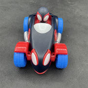 出口外贸正版漫威Q版蜘蛛侠回力惯性滑行车人偶公仔儿童玩具