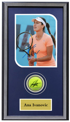 网球选手阿娜伊万诺维奇亲笔签名照片网球 含证书 裱框