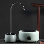 陶瓷智能桌面上水器 电动家用桶装水触控自动抽水器功夫茶茶具