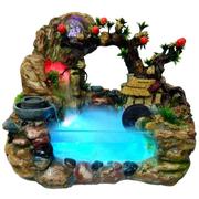 假山流水摆件创意产品室内鱼缸客厅装饰水景喷泉树脂