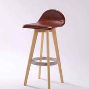 实木吧椅高脚椅木质吧凳欧式靠背椅子时尚创意酒吧椅简约吧台椅o