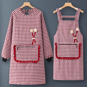围裙2023纯棉长袖罩衣家用厨房，网红时尚做饭商用餐饮工作服女