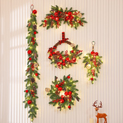 圣诞节装饰pe藤条花环圣诞树，牛角挂件商场酒店，橱窗装饰场景布置品