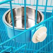 挂笼狗碗狗笼猫笼专用猫碗狗食盆，悬挂式可固定不锈钢宠物单碗