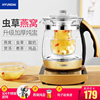 hyundai韩国品牌养生壶，全自动玻璃多功能电热茶壶，家用煮茶器小型