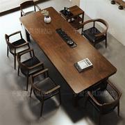 实木原木茶台茶桌椅组合阳台客厅，家用现代功夫，大板办公泡茶台茶桌