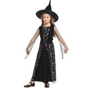 万圣节cosplay服装儿童巫婆演出女童披风套装巫婆表演服魔法巫婆