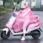 单双人雨衣电动车2人长款男女全身防暴雨透明pvc电瓶摩托骑行雨披