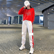 中国风舞蹈服运动套装2022春装，红色卫衣曳步舞，服装男女同款两件套