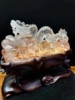 天然水晶龙摆件胶花水晶原石雕刻龙饰品包真水晶龙30cm