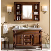 卫浴欧式美式橡木浴室柜组合落地洗脸洗手面盆，柜实木洗漱台卫