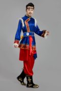 蒙古服装男蒙族成人藏族民族，风筷子舞蹈服现代男士少数民族演出服