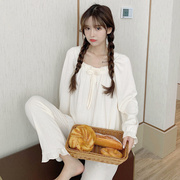 春秋季韩版可爱长袖长裤，公主宫廷风居家休闲服，学生两件套装女