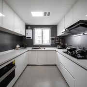 定制橱柜定制厨房g整体，烤漆橱柜门石英石台面现代简约颜色厦